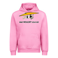 Fuchsia Pink what wouldnt jesus do Urban Hoodie - artisFamous