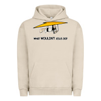 Pigment French Oak what wouldnt jesus do Urban Hoodie - artisFamous