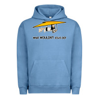 Pigment Pebble Blue what wouldnt jesus do Urban Hoodie - artisFamous