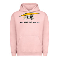 Pigment Salmon what wouldnt jesus do Urban Hoodie - artisFamous