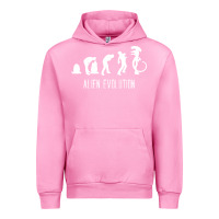 Fuchsia Pink alien evolution Urban Hoodie - artisFamous