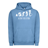Pigment Pebble Blue alien evolution Urban Hoodie - artisFamous
