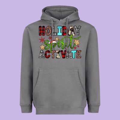 Holiday Spirit Activate Heavyweight Hoodie Designed By Jahusdesignshop