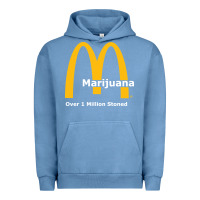 Pigment Pebble Blue marijuana over 1 million stoned Urban Hoodie - artisFamous