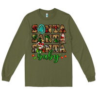 Army Green santa santa santa baby Long Sleeve Tee - FaDigitalArtStudio
