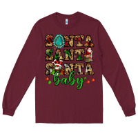 Burgundy santa santa santa baby Long Sleeve Tee - FaDigitalArtStudio