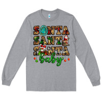 Heather Grey santa santa santa baby Long Sleeve Tee - FaDigitalArtStudio