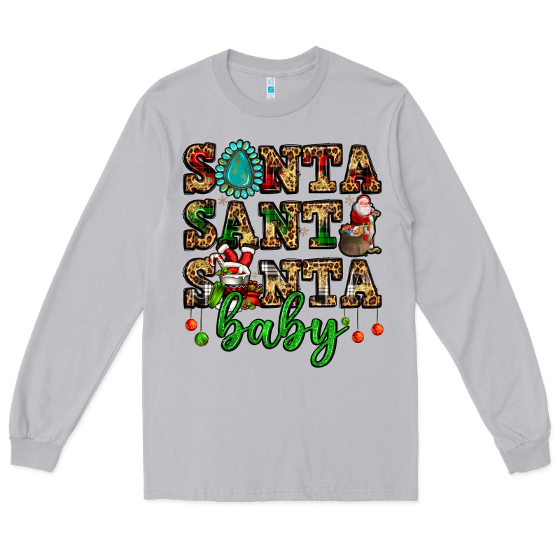 Santa Santa Santa Baby Long Sleeve Tee by FaDigitalArtStudio | Teevron