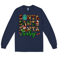 Navy santa santa santa baby Long Sleeve Tee - FaDigitalArtStudio