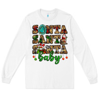 White santa santa santa baby Long Sleeve Tee - FaDigitalArtStudio