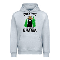 Heather Grey only you can prevent drama llama Urban Hoodie - artisFamous