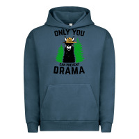 Pigment Midnight Navy only you can prevent drama llama Urban Hoodie - artisFamous