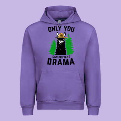 Only You Can Prevent Drama Llama Urban Hoodie Designed By Artisfamous