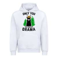 White only you can prevent drama llama Urban Hoodie - artisFamous