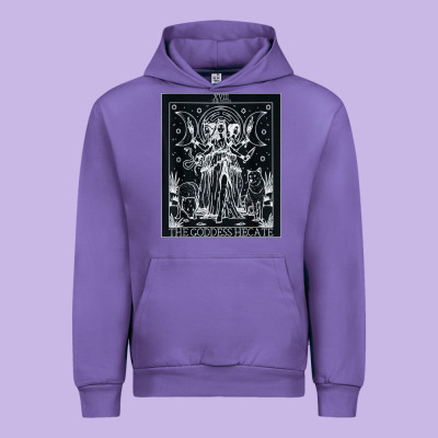 Hecate Tarot Card Triple Moon Goddess Witch Wiccan Pagan Urban Hoodie Designed By Artisfamous