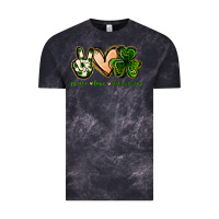 Cloud Black peace love st.patrick's day Vintage Tee - Jasminsmagicworld