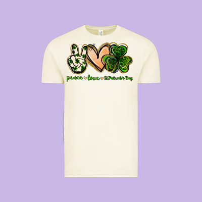 Peace Love St.patrick's Day Vintage Tee Designed By Jasminsmagicworld