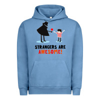 Pigment Pebble Blue strangers are awesome Urban Hoodie - artisFamous