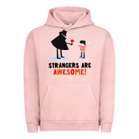 Pigment Salmon strangers are awesome Urban Hoodie - artisFamous