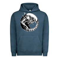 Pigment Midnight Navy xenomorph Urban Hoodie - artisFamous