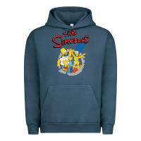 Pigment Midnight Navy the simpsons funny family Urban Hoodie - artisFamous