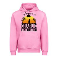 Fuchsia Pink summer vacation charlie don't surf Urban Hoodie - artisFamous