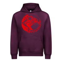 Mauve Wine xenomorph Urban Hoodie - artisFamous