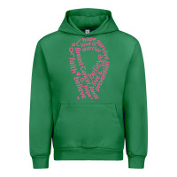 Emerald Pink Ribbon Urban Hoodie - artisFamous