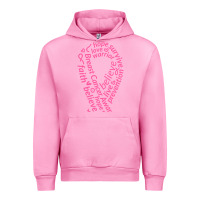 Fuchsia Pink Pink Ribbon Urban Hoodie - artisFamous
