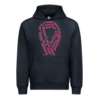 Navy Pink Ribbon Urban Hoodie - artisFamous