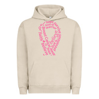 Pigment French Oak Pink Ribbon Urban Hoodie - artisFamous