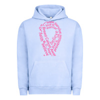 Pigment Grape Ice Pink Ribbon Urban Hoodie - artisFamous
