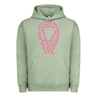 Pigment Oil Green Pink Ribbon Urban Hoodie - artisFamous