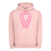 Pigment Salmon Pink Ribbon Urban Hoodie - artisFamous
