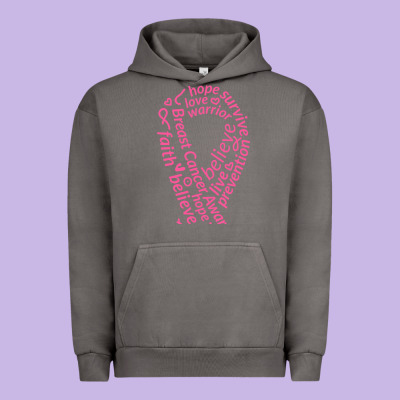 Pink Ribbon Urban Hoodie Designed By Artisfamous
