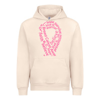 Sandshell Pink Ribbon Urban Hoodie - artisFamous