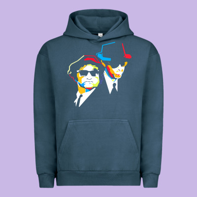 Blues Brothers Urban Hoodie Designed By Artisfamous