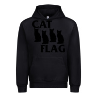 Black cat flag Urban Hoodie - artisFamous