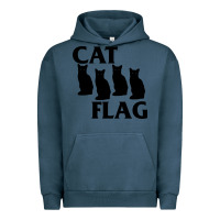 Pigment Midnight Navy cat flag Urban Hoodie - artisFamous