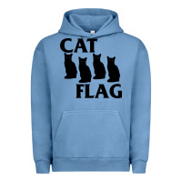 Pigment Pebble Blue cat flag Urban Hoodie - artisFamous