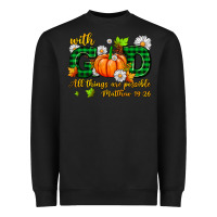 Black with god all things are possible Heavyweight Sweatshirt - AdoDesignShop