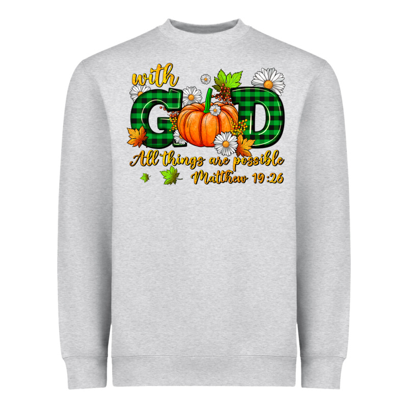 With God All Things Are Possible Heavyweight Sweatshirt by AdoDesignShop | Teevron