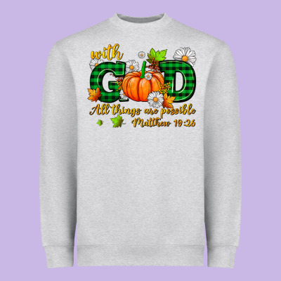 With God All Things Are Possible Heavyweight Sweatshirt Designed By Adodesignshop