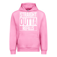 Fuchsia Pink straight outta refills funny pharmacy technician pharmacist Urban Hoodie - artisFamous