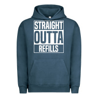 Pigment Midnight Navy straight outta refills funny pharmacy technician pharmacist Urban Hoodie - artisFamous