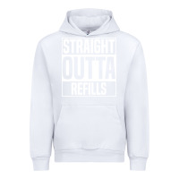 White straight outta refills funny pharmacy technician pharmacist Urban Hoodie - artisFamous