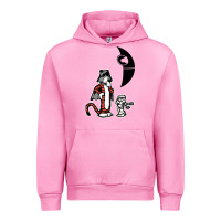Fuchsia Pink hobbes and calvin Urban Hoodie - artisFamous