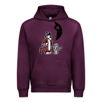 Mauve Wine hobbes and calvin Urban Hoodie - artisFamous