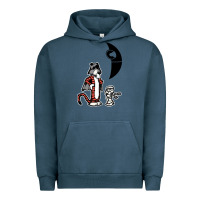 Pigment Midnight Navy hobbes and calvin Urban Hoodie - artisFamous