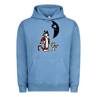 Pigment Pebble Blue hobbes and calvin Urban Hoodie - artisFamous